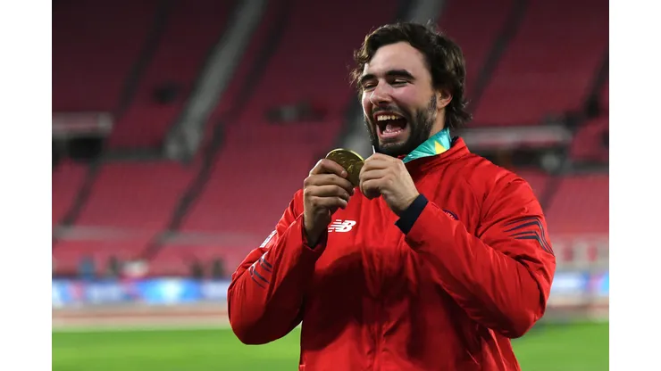 Lucas Nervi volvió a su casa en transporte público (Foto de Alejandro Pizarro/Santiago 2023 via Photosport).