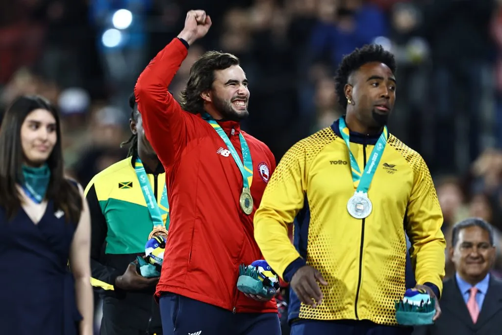 Lucas Nervi se queda con el oro en el lanzamiento del disco en los Juegos Panamericanos  (Foto de Daniel Apuy/Santiago 2023 via Photosport).