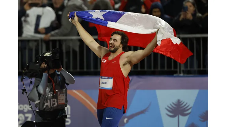 Lucas Nervi se queda con el oro en el lanzamiento del disco (Foto de Andres Pina/Santiago 2023 via Photosport).