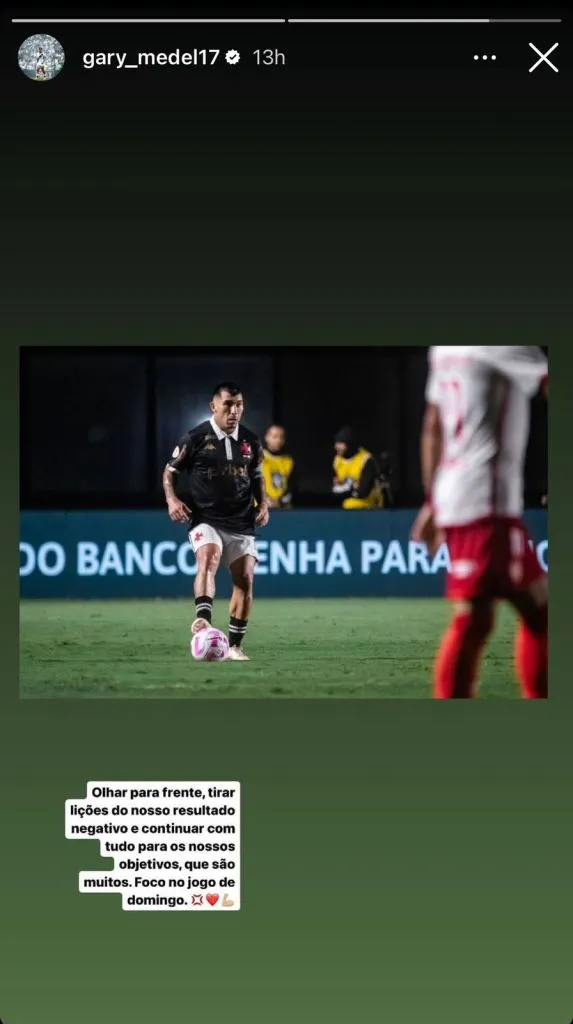 Captura de la historia de Instagram de Gary Medel.