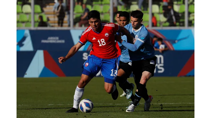 El delantero de Colo Colo brilla con La Roja Sub 23. (Foto de Raul Zamora/Santiago 2023 vía Photosport)