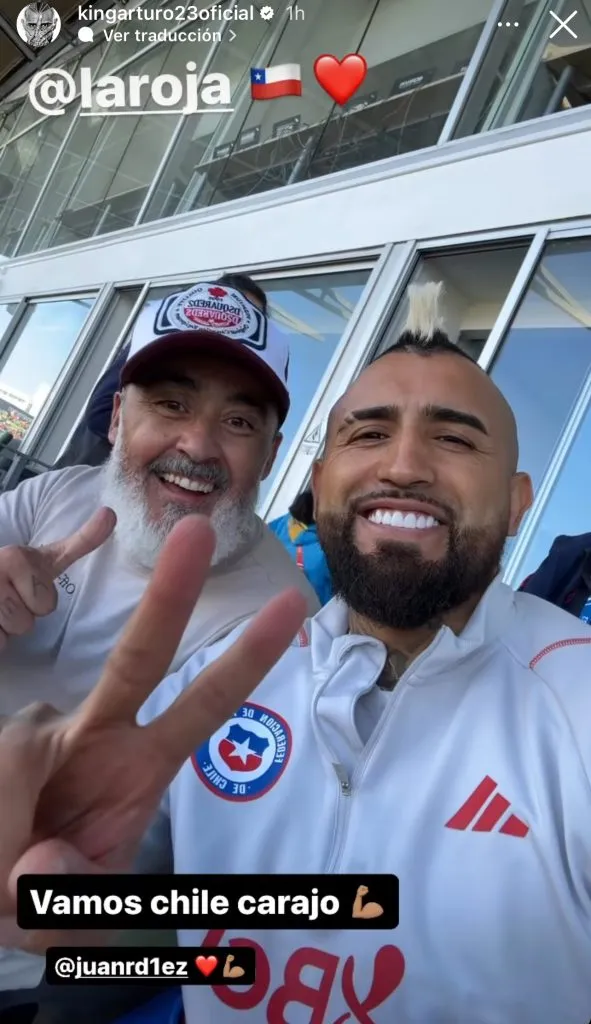 Arturo Vidal feliz viendo a Chile en Valparaíso (Instagram)