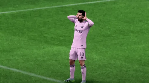 Lionel Messi aparece con una de sus celebraciones en EA FC 24.