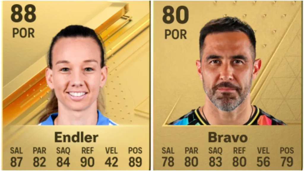 Los arqueros chilenos son los dos de mejores números en EA FC 24. Foto: EA Sports.