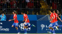 Maximiliano Guerrero anotó el primer gol de La Roja Sub 23 en los Juegos Panamericanos. (Foto: Martin Thomas/Santiago 2023 via Photosport)