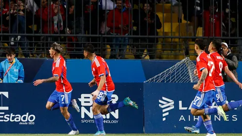 Maximiliano Guerrero anotó el primer gol de La Roja Sub 23 en los Juegos Panamericanos. (Foto: Martin Thomas/Santiago 2023 via Photosport)