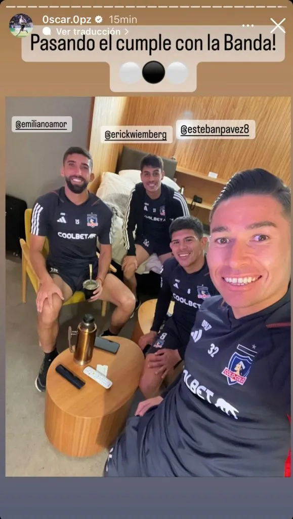 Captura de la historia de Instagram de Óscar Opazo (Foto: @0scar.0pz)