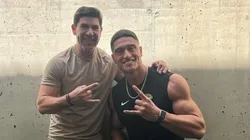 Reyes y Salas compartieron un momento.