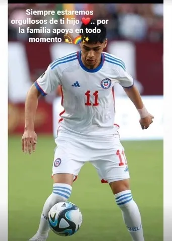 La publicación de la familia de Darío Osorio a través de su mamá (Instagram)