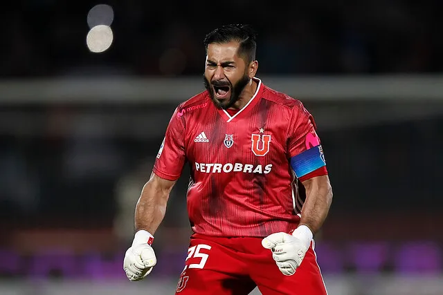 La celebración de Herrera aquella noche, la última como portera de la U (Photosport)