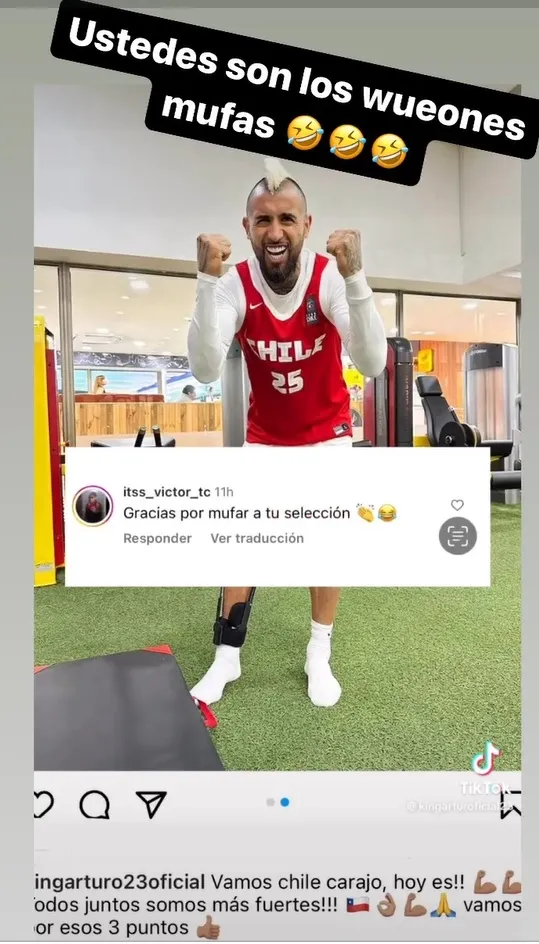Arturo Vidal compartió video de Tik Tok