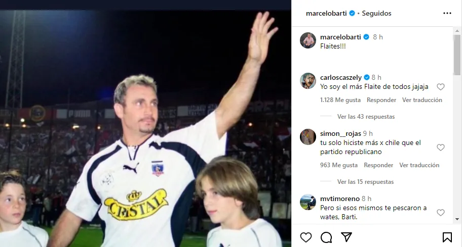 La reacción de Barti y Caszely.