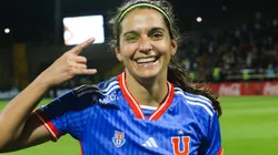 Daniela Zamora muestra su felicidad por el empate de la U (Foto: Universidad de Chile Fútbol Femenino)