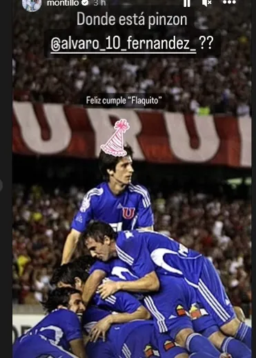 Shaggy Fernández, también fue saludado por Montillo (Instagram)