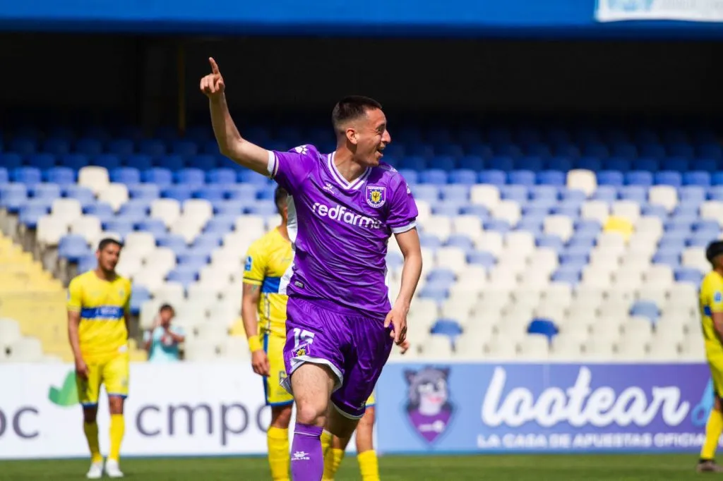 Benjamín Huerta celebró ayer su primer gol en Deportes Concepción (Prensa D. Concepción)