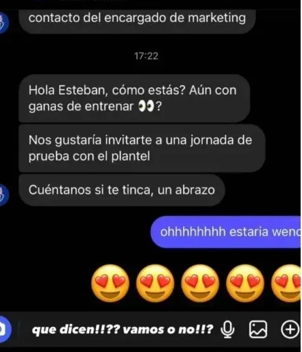 El diálogo que hubo entre la U y Young Cister (Captura)