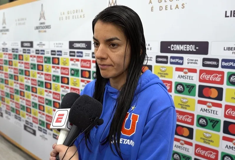 La portera se sinceró tras el partido (Captura Universidad de Chile)