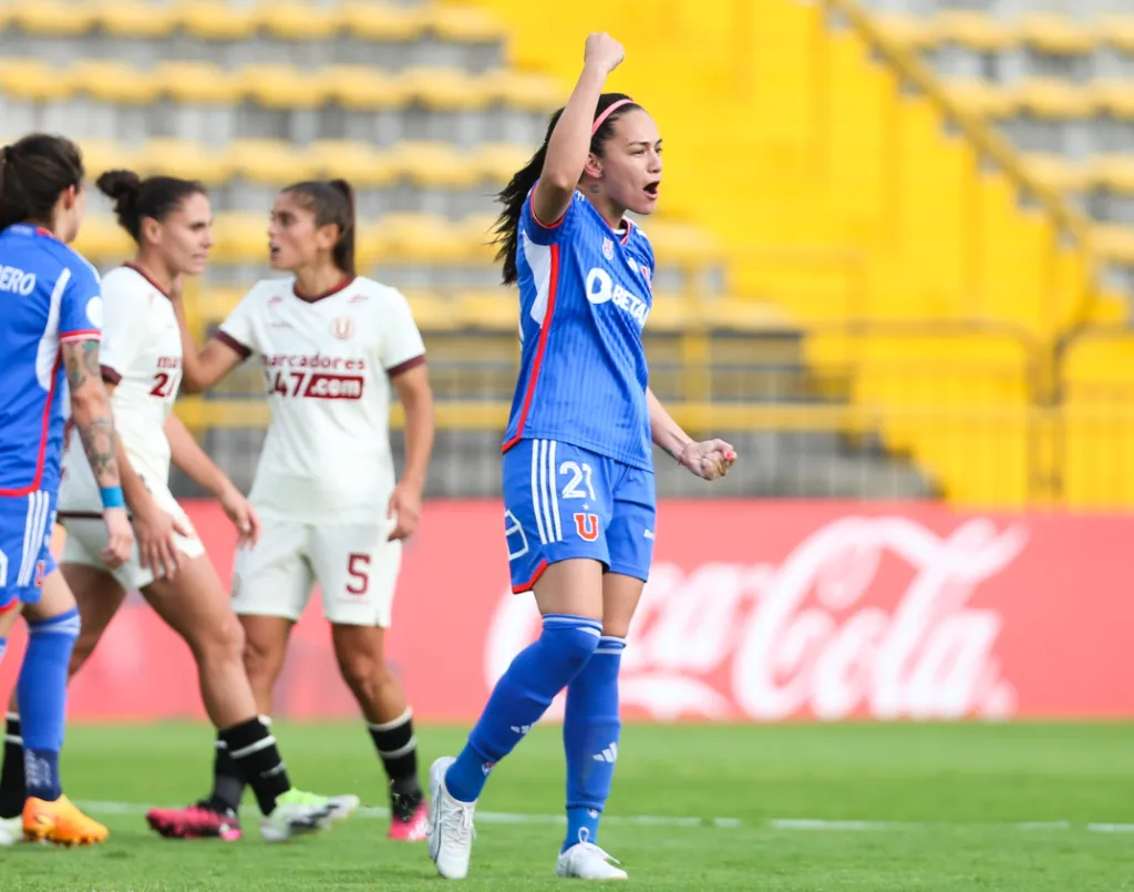 Vecca celebrando su gol ante la U de Perú | FOTO: Universidad de Chile
