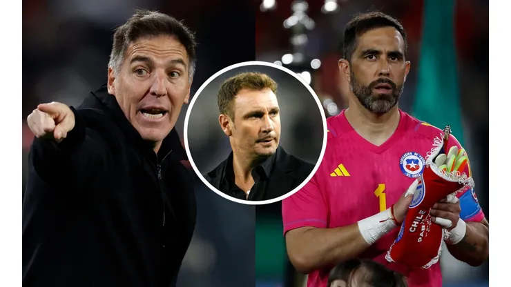 Marcelo Barticciotto se refiere al tema en La Roja con Eduardo Berizzo y Claudio Bravo (Foto: Photosport)