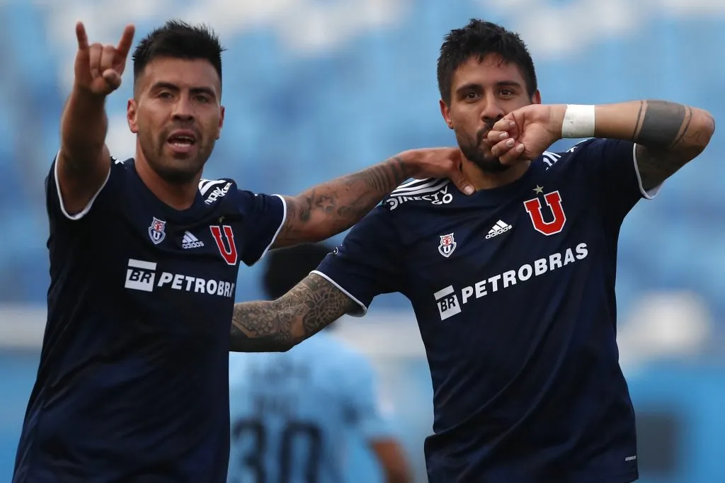 Gonzalo Espinoza celebrando un gol junto a Ramón Cachila Arias | FOTO: Andres Pina/Photosport