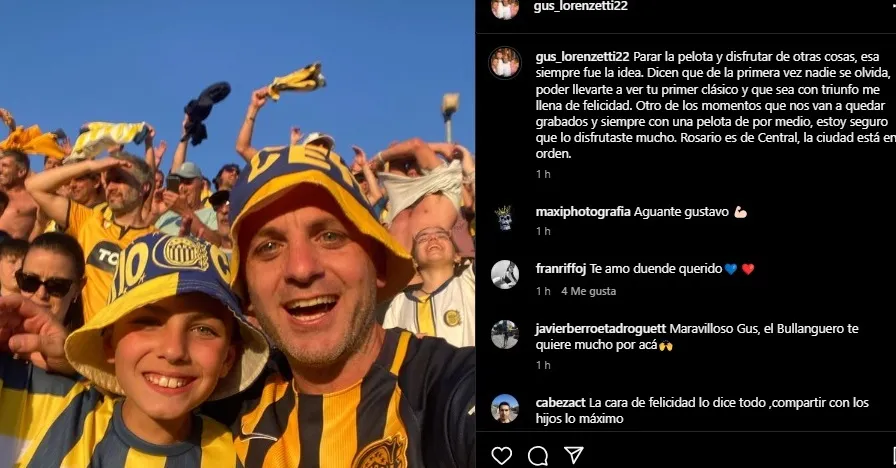 El loco festejo del Duende junto a su hijo (Instagram)