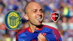 El festejo de Gustavo Lorenzetti por el triunfo de Rosario Central en el clásico