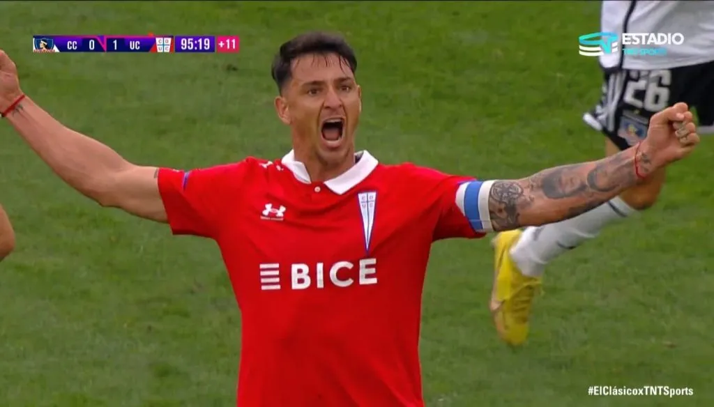 Arturo Vidal se refirió a la celebración de Fernando Zampedri tras un despeje (Foto: TNT Sports)