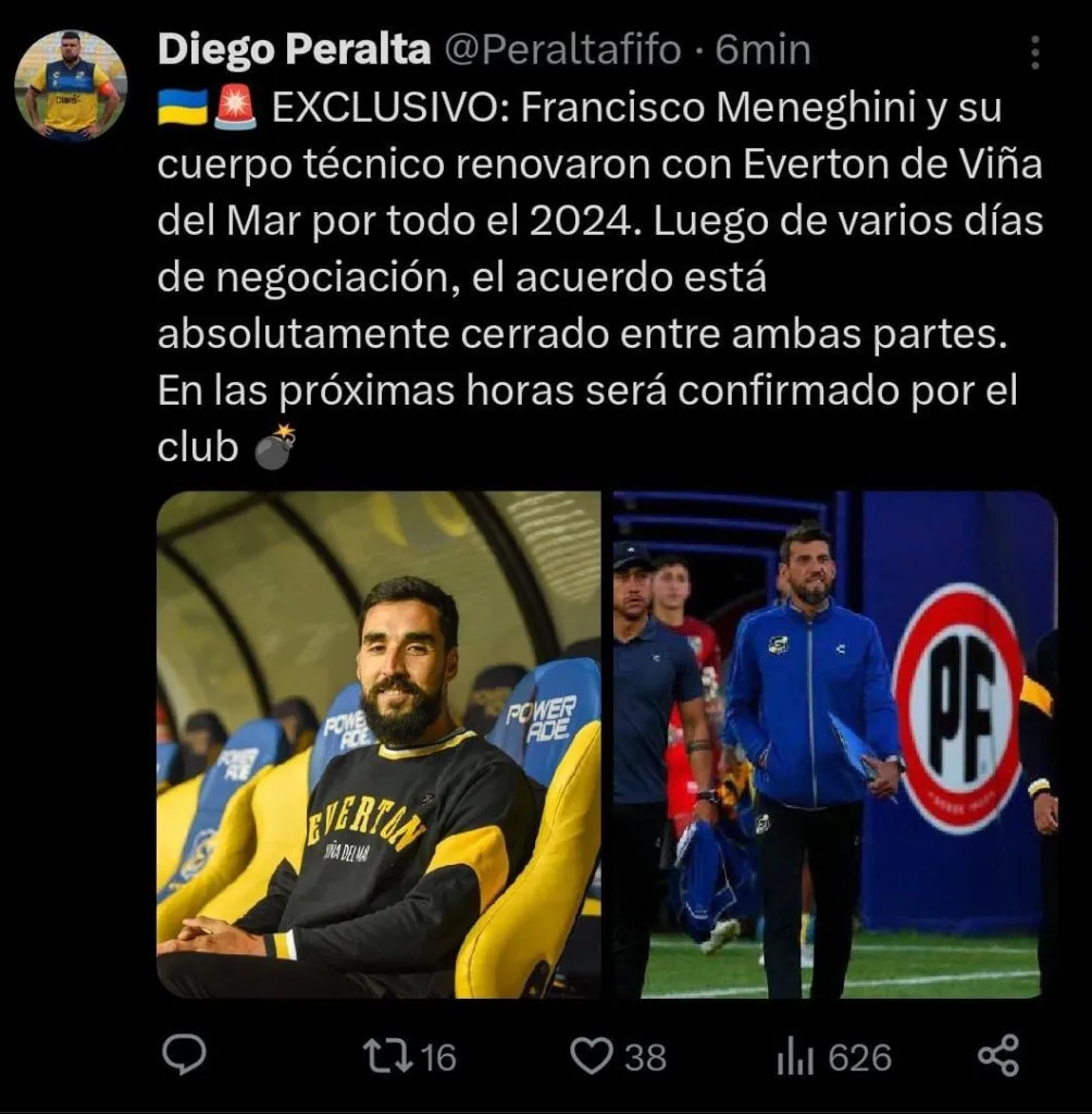 La publicación del periodista Diego Peralta (X)