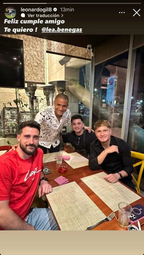Captura a la historia de Instagram de Leonardo Gil (@leonardogil8).