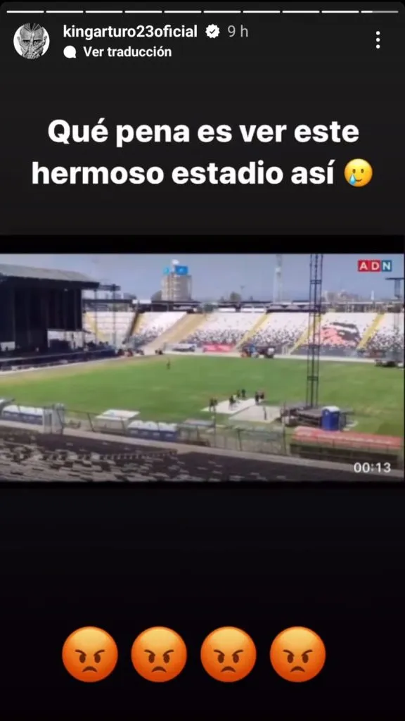 Vidal, enojado. | Foto: Instagram