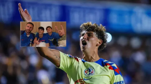 QUERETARO, MEXICO – SEPTEMBER 20: Igor Lichnovsky of America celebrates after scoring the team's second goal during the 2nd round match between Queretaro and America as part of the Torneo Apertura 2023 Liga MX at La Corregidora Stadium on September 20, 2023 in Queretaro, Mexico. (Photo by Manuel Velasquez/Getty Images)