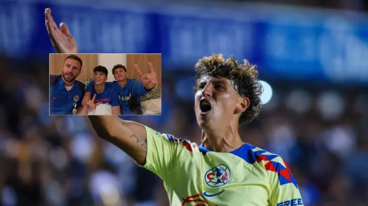 QUERETARO, MEXICO - SEPTEMBER 20: Igor Lichnovsky of America celebrates after scoring the team's second goal during the 2nd round match between Queretaro and America as part of the Torneo Apertura 2023 Liga MX at La Corregidora Stadium on September 20, 2023 in Queretaro, Mexico. (Photo by Manuel Velasquez/Getty Images)
