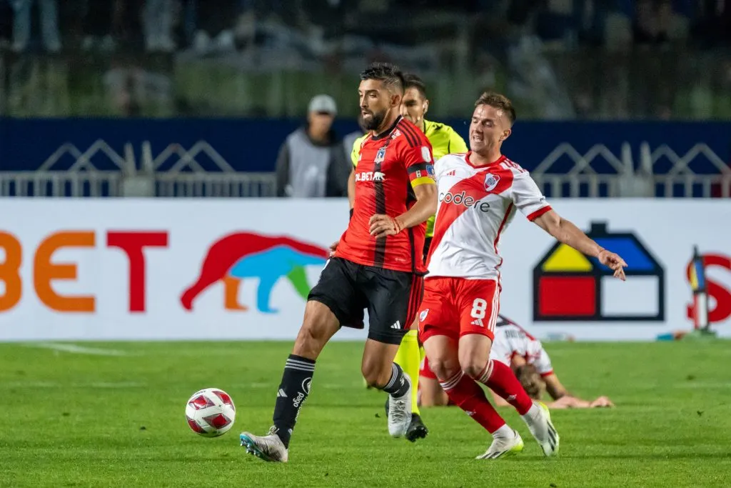 Emiliano Amor en su regreso oficial al fútbol en el amistoso de Colo Colo versus River Plate, el miércoles 15 de noviembre del 2023 en Concepción. (Foto: Guillermo Salazar)