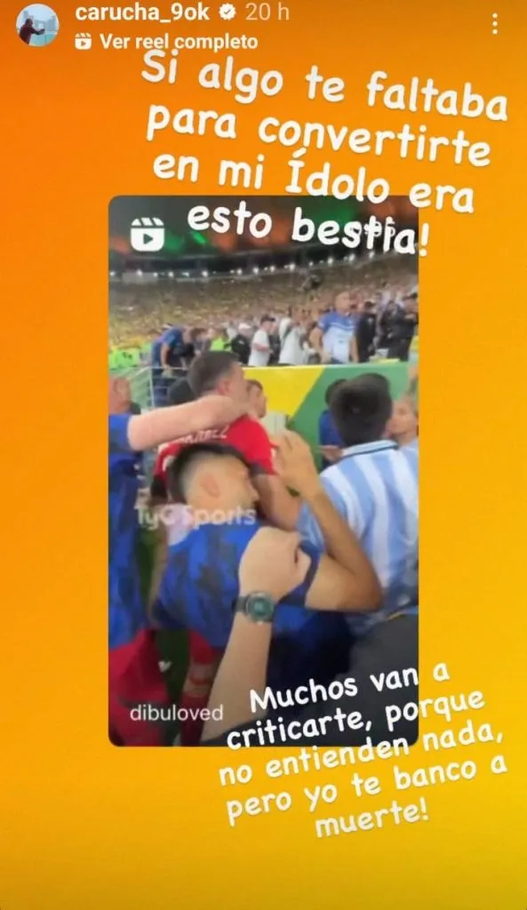 El mensaje de ‘Carucha’ Fernández en reconocimiento al gesto del Dibu Martínez