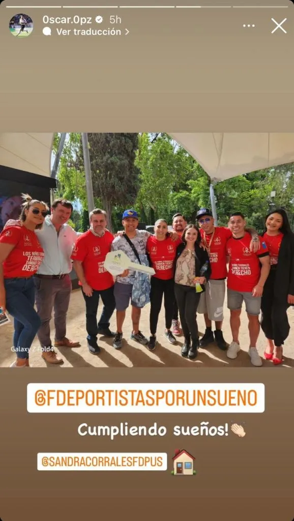 Captura historia de Instagram de Óscar Opazo (@0scar.0pz).