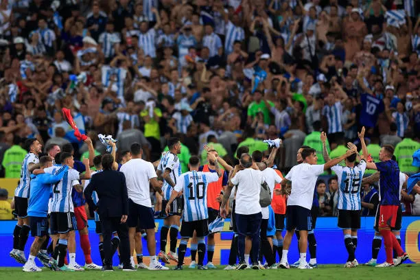 La celebración de los argentinos en el Maracaná (Getty Images)