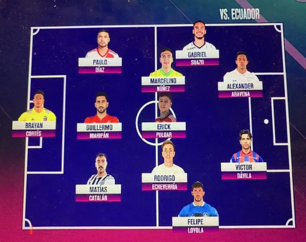 Los 11 de De Tezanos para enfrentar a Ecuador | FOTO: Captura