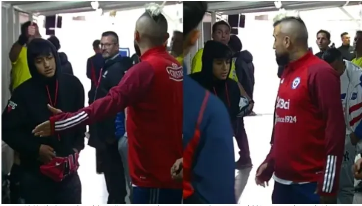 Vidal increpando a Rapallini (Captura CHV)