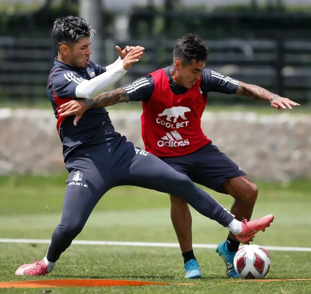 Darío Lezcano por ahora solo entrena con el primer equipo de Colo Colo. (Foto: Colo Colo)