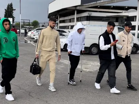 VIDEO: Alexander Oroz volvió en muletas al Estadio Monumental para ver a Colo Colo