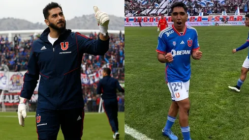 Johnny Herrera elogia a Renato Cordero por su partido en el Clásico Universitario (Foto: Photosport / Universidad de Chile)