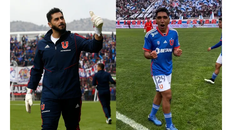 Johnny Herrera elogia a Renato Cordero por su partido en el Clásico Universitario (Foto: Photosport / Universidad de Chile)