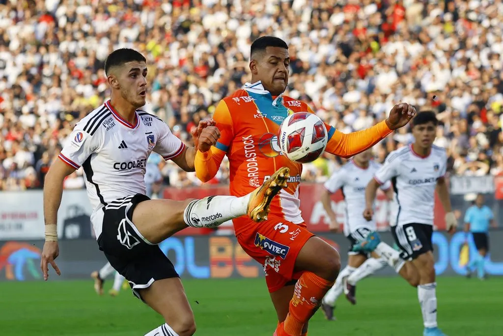 Bruno Gutiérrez en el partido de Colo Colo vs Cobresal del 23 de septiembre en el Estadio Monumental, válido por la fecha 24 del Campeonato Nacional 2023. (Foto: Marcelo Hernández/Photosport)