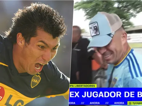 VIDEO: El jocoso momento en que Gary Medel es sorprendido alentando a Boca en Brasil