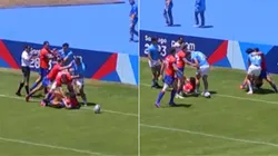 La pelea que casi empaña el triunfo de Chile ante Uruguay en el Rugby 7