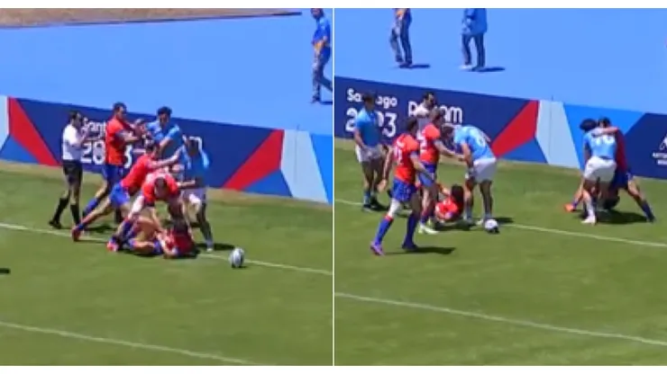 La pelea que casi empaña el triunfo de Chile ante Uruguay en el Rugby 7