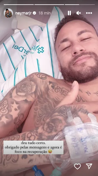 Neymar comentó sobre su estado de salud tras operarse de la rodilla (Instagram)