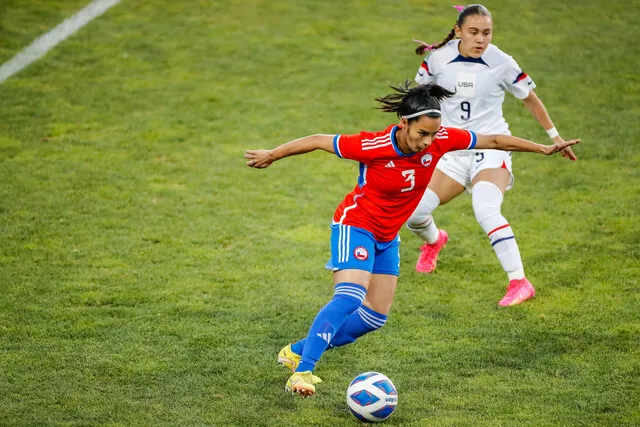 Galaz jugó poco más de 50 minutos en el partido ante USA (Pablo Tomasello/Santiago 2023 via Photosport)