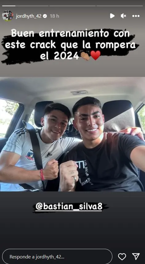 Jordhy Thompson junto a Bastián Silva