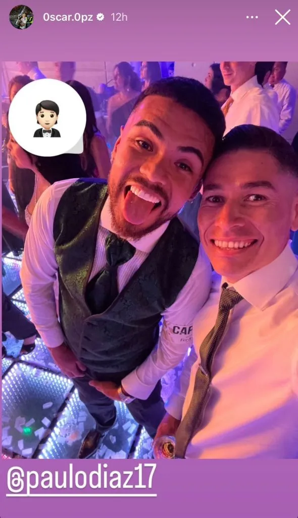 Captura historia de Instagram de Óscar Opazo.